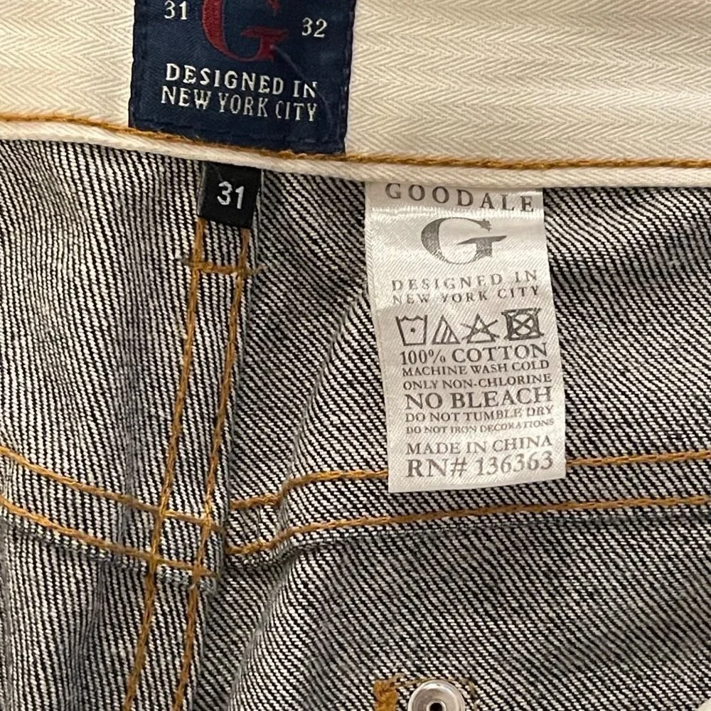 Goodale The Tailored Tapered Jean dark wash worn-in size 31x32